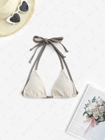 Halter Bikini Top M Light coffee