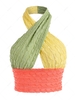 Halter Cross Colorblock Lettuce Texture Top M