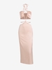 Halter Cut Out Slit Bodycon Dress L Light pink