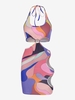 Halter O Ring Cut Out Bodycon Dress M Light pink