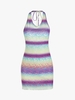 Halter Ombre Bodycon Dress S Multi a