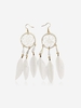 Handmade Feather Fringe Dreamcatcher Drop Earrings