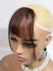 Handmade Human Hair See-through Bang with Sideburns