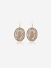 Handmade Rose Pattern Oval Shape Dreamcatcher Pendant Earrings