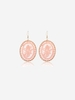 Handmade Rose Pattern Oval Shape Dreamcatcher Pendant Earrings