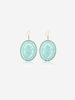 Handmade Rose Pattern Oval Shape Dreamcatcher Pendant Earrings