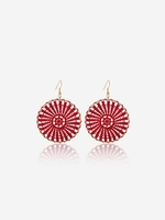 Handmade Round Shape Dreamcatcher Pendant Earrings