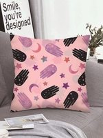 Hands Star Pattern Short Plush Pillowcase