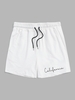 Handwriting California Letter Print Casual Shorts Xl White