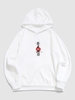 Hanzi Witch Print Graphic Fleece Hoodie 2xl White