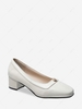 Hardware Embellished Chunky Heel Pumps