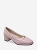 Hardware Embellished Chunky Heel Pumps