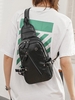 Headphone Hole Design Metal Buckle Chest Bag