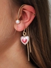 Heard Shape Faux Pearl One Earring