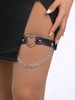 Heart And Chain Decor Thigh Belt