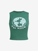 Heart Be Kind Graphic Tank Top S Deep green