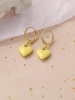 Heart Charm Candy Color Drop Earrings