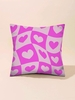 Heart Checkerboard Pattern Short Plush Pillowcase