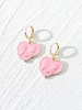 Heart Crying Face Huggies Earrings