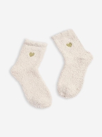 Heart Embroidered Fleece Ankle Socks