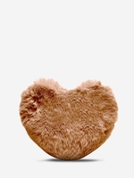 Heart Faux Fur Crossbody Bag