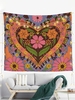 Heart Floral Print Tapestry