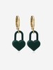 Heart Lock Shape Huggies Earrings