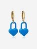 Heart Lock Shape Huggies Earrings