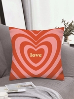 Heart Love Pattern Plush Pillowcase