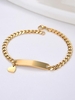 Heart Pendant Chain ID Bracelet