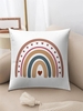 Heart Rainbow Pattern Plush Pillowcase
