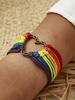 Heart Rainbow Rope Charm Bracelet