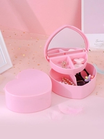 Heart Shape Jewelry Storage Box with Mirror
