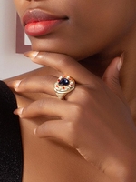 Heart Shape Rhinestone Design Chunky Ring