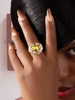Heart Shape Rhinestone Design Chunky Ring