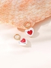 Heart Shaped Faux Pearl Drop Earrings