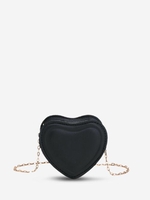 Heart Shaped Metal Chain Crossbody Bag