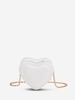 Heart Shaped Metal Chain Crossbody Bag