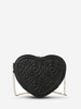 Heart-shaped Rose Embossed Chain Strap Bag