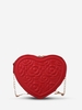 Heart-shaped Rose Embossed Chain Strap Bag