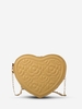 Heart-shaped Rose Embossed Chain Strap Bag