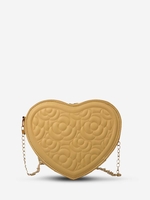 Heart-shaped Rose Embossed Chain Strap Bag