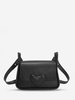 Heart Solid Color Crossbody Bag