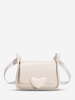 Heart Solid Color Crossbody Bag