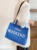 Hello Weekend Pattern Tote Bag