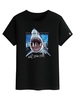 Help Me Shark Graphic Basic T-shirt Xl Black