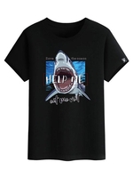 Help Me Shark Graphic Basic T-shirt Xl Black