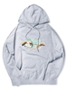 Helping Hands Vintage Graphic Front Pocket Lounge Hoodie Xs Gray