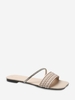 Hemp Flowers Shape Rhinestone Embellish Sandals