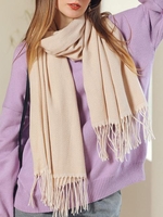 Herringbone Pattern Fringe Scarf